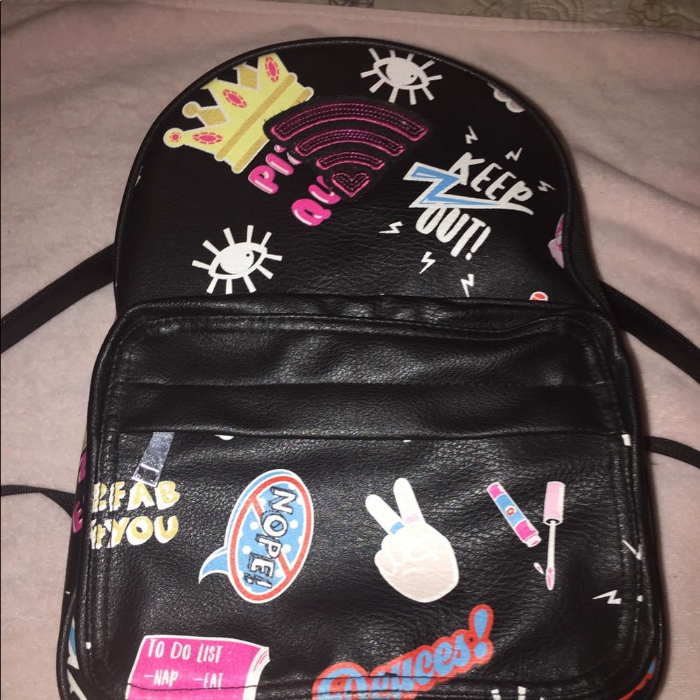 Mini leather backpack from Claire’s💗🖤